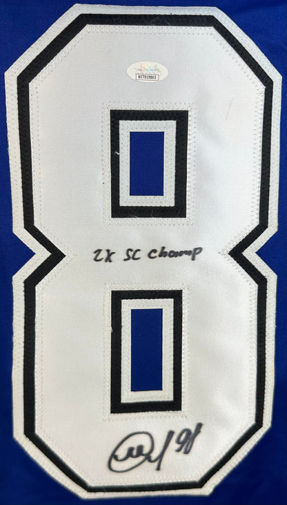 Mikhail Sergachev autographed inscribed jersey NHL Tampa Bay Lightning JSA COA