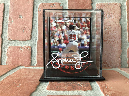 Andruw Jones autographed in white ink authentic dirt stand MLB Atlanta Braves PSA COA