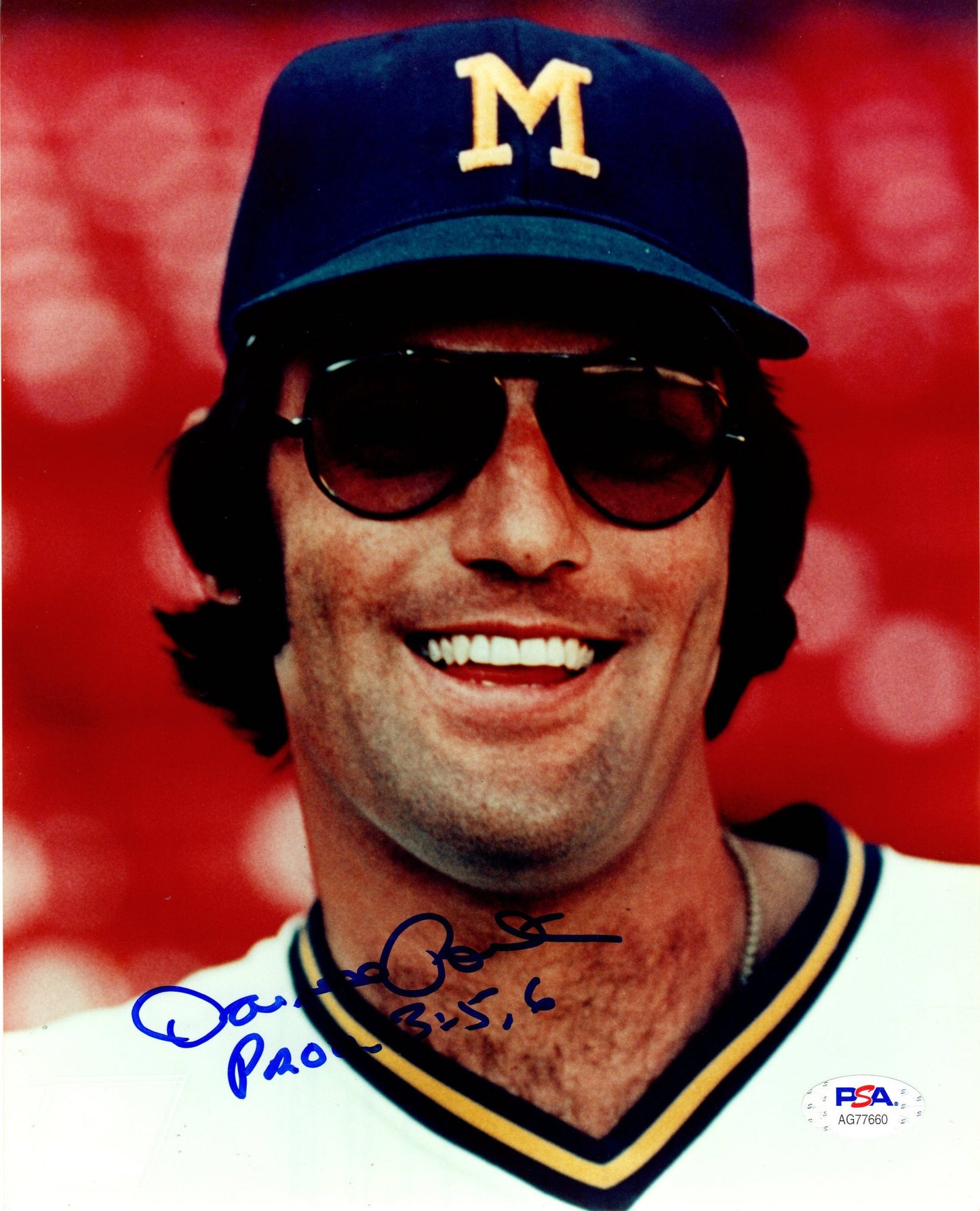 Darrell Porter autographed signed inscribed 8x10 photo MLB Milwaukee Brewers PSA