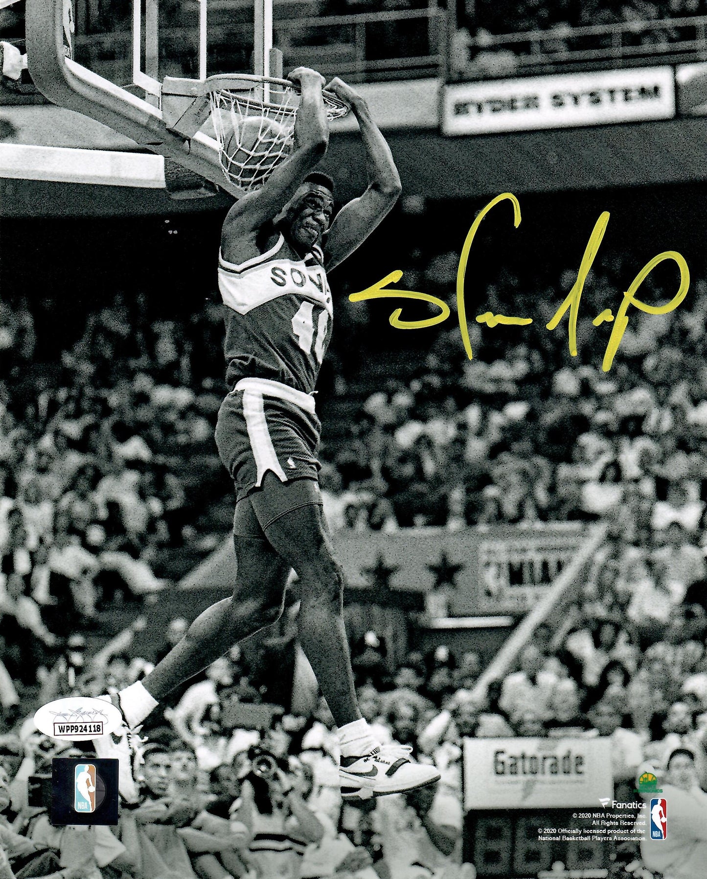 Shawn Kemp autographed signed 8x10 photo NBA Seattle Supersonics JSA COA