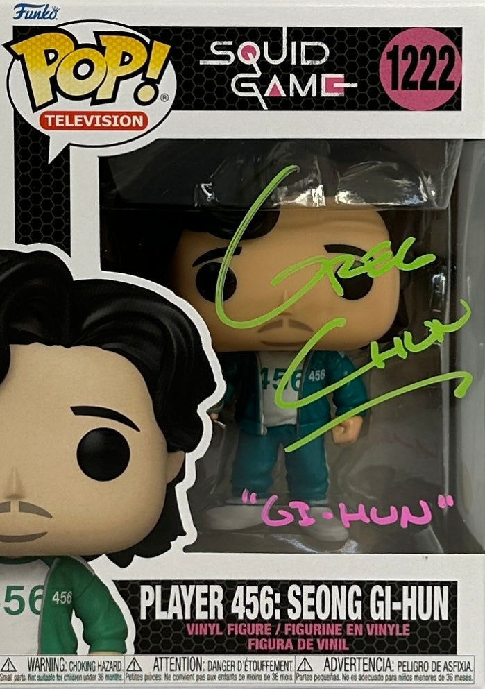 Greg Chun Autographed signed Inscribed Funko Pop #1222 Squid Game JSA COA