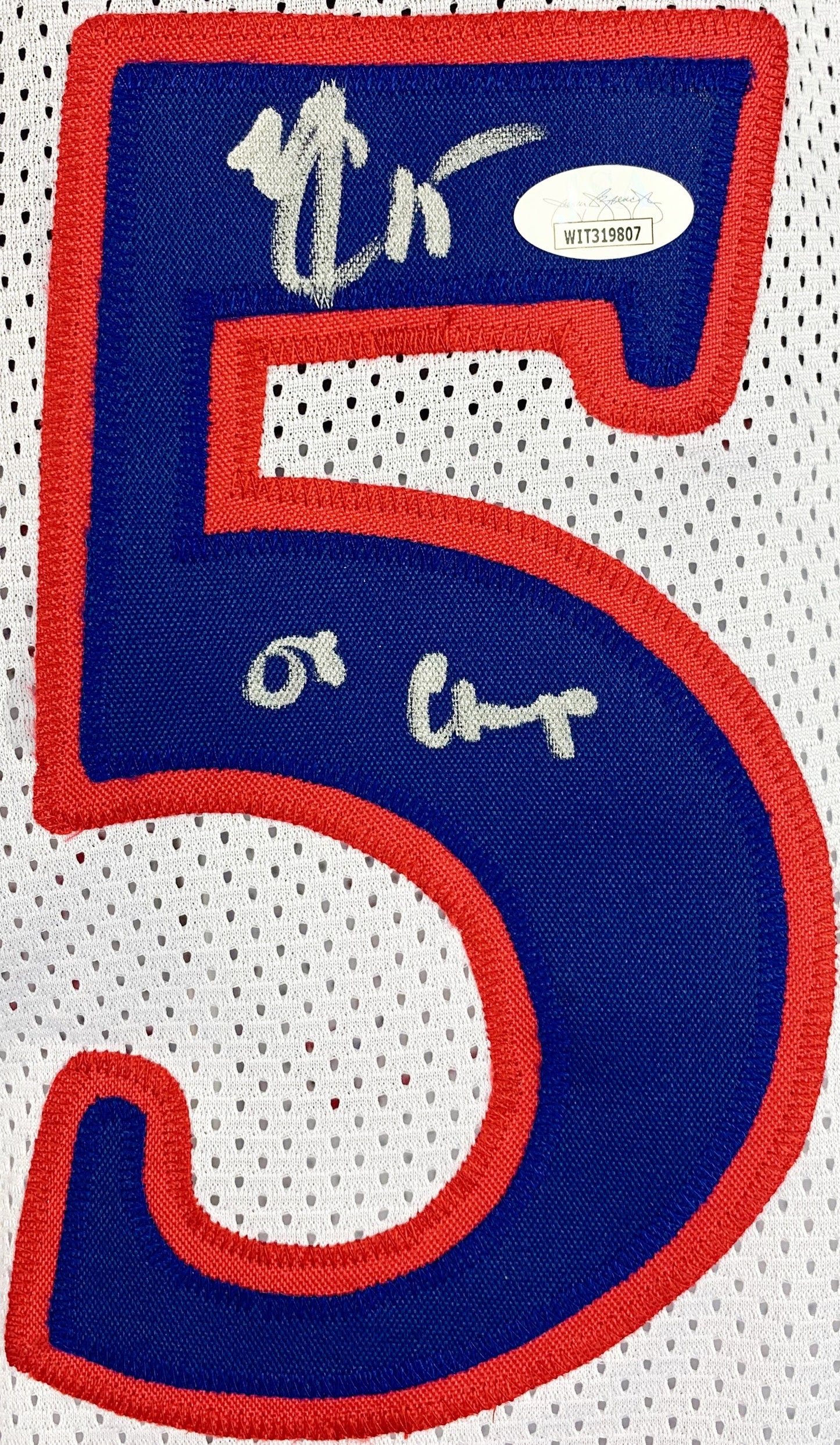 Mario Chalmers signed inscribed jersey autographed NCAA Kansas Jayhawks JSA COA