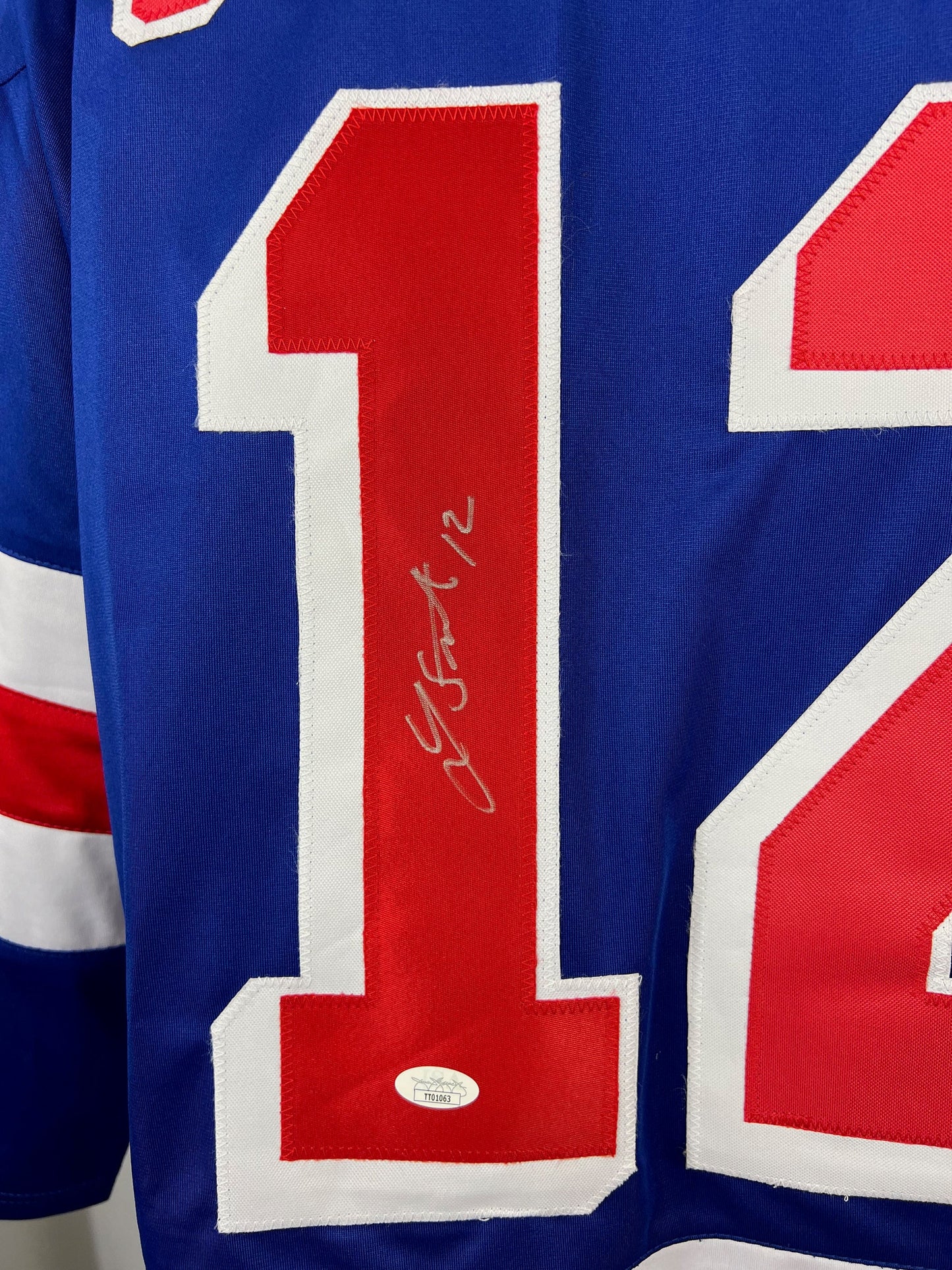 Lee Stempniak autographed signed jersey NHL New York Rangers JSA COA