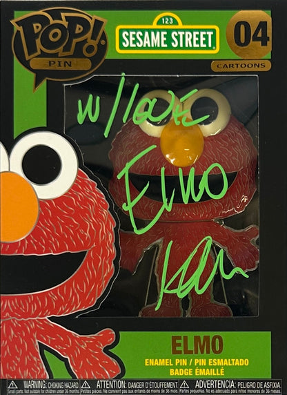 Kevin Clash autographed inscribed Funko Pop Pin #4 JSA COA Sesame Street Elmo