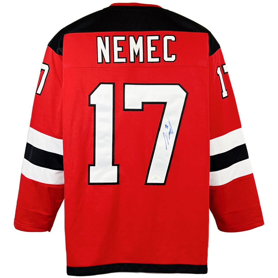 Simon Nemec signed autographed jersey New Jersey Devils JSA COA