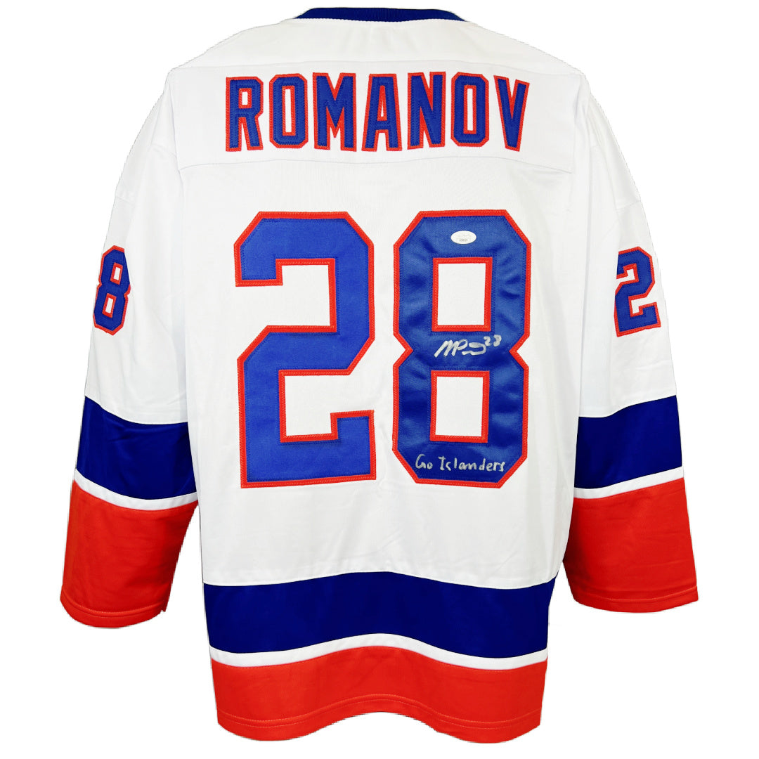 Alexander Romanov signed inscribed jersey autographed New York Islanders JSA COA