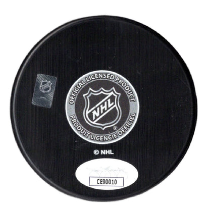 Bernie Parent autographed signed logo puck NHL Philadelphia Flyers JSA COA
