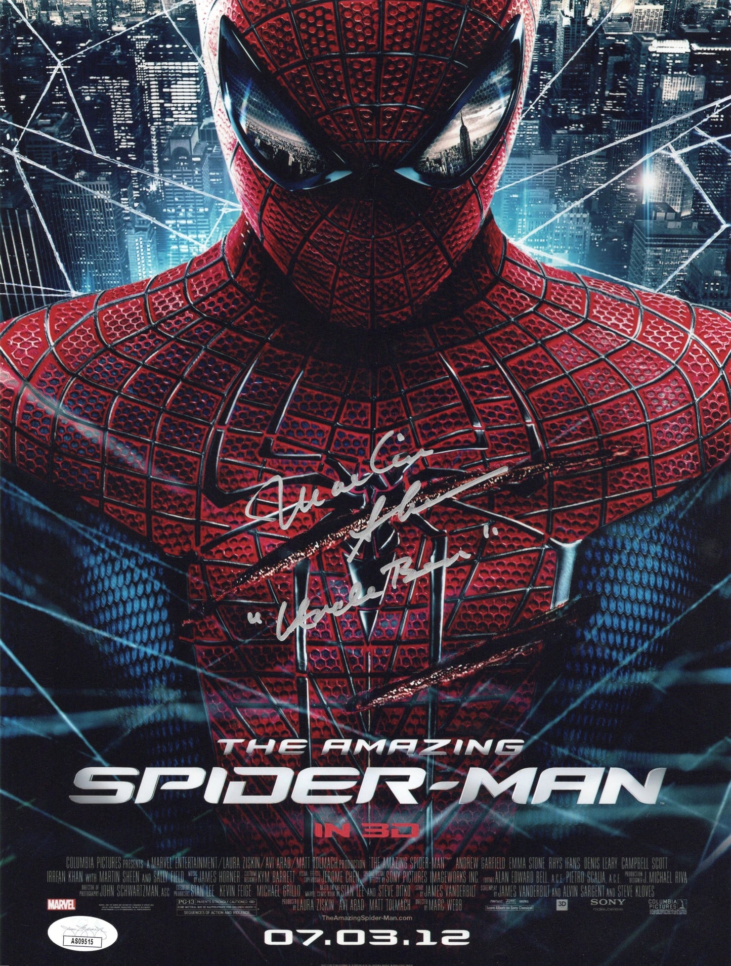 Martin Sheen autographed signed inscribed 11x14 JSA COA The Amazing Spiderman